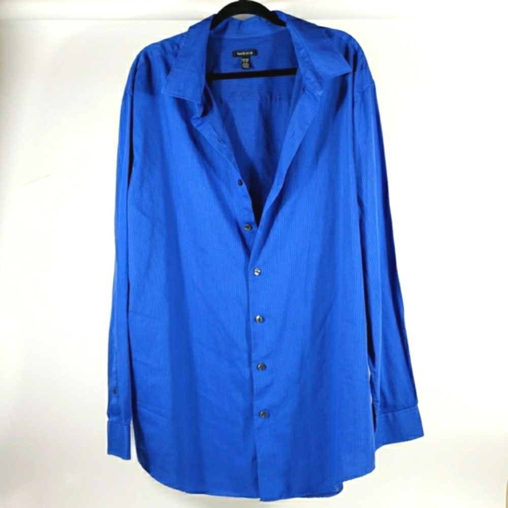 Van Heusen Men's Blue Stripp Shirt 2 XLT/2GL